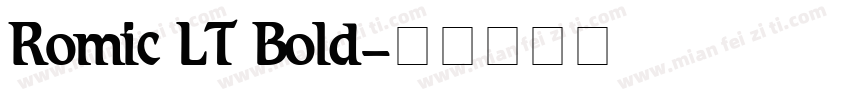 Romic LT Bold字体转换